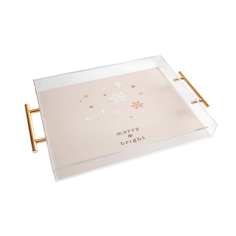 Orara Studio Merry And Bright Quote Acrylic Tray