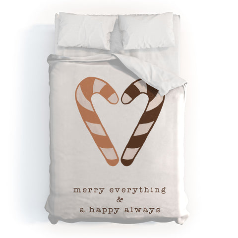 Orara Studio Merry Everything Typography Duvet Cover