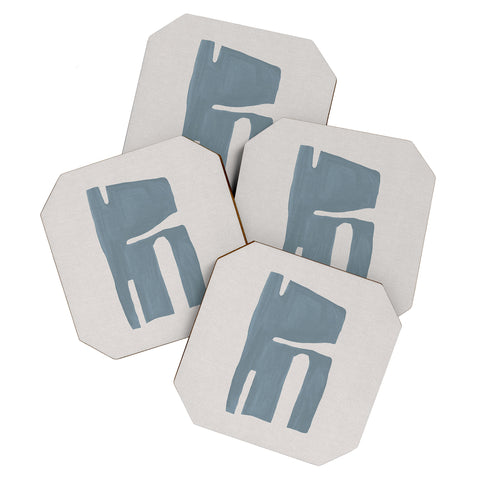 Orara Studio Mid Century Blue II Coaster Set