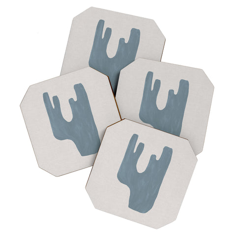 Orara Studio Mid Century Blue IV Coaster Set