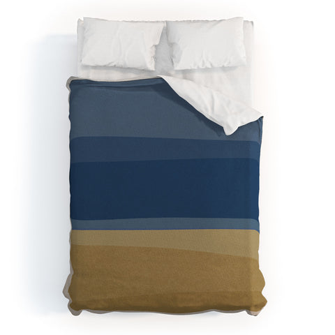 Orara Studio Modern Blue and Brown Duvet Cover
