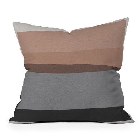 Orara Studio Modern Grey And Pink Outdoor Throw Pillow