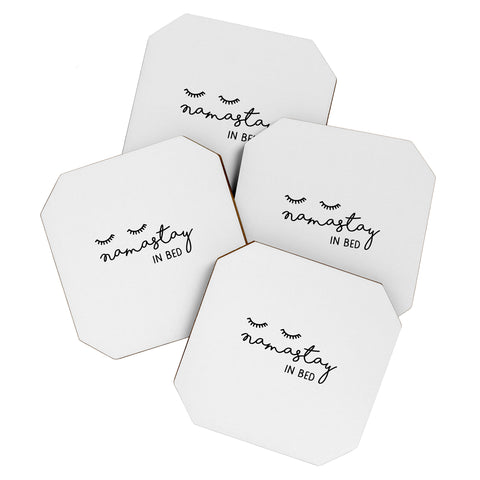 Orara Studio Namastay In Bed Quote Coaster Set