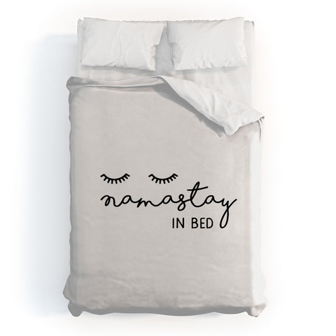 Orara Studio Namastay In Bed Quote Duvet Cover