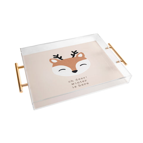 Orara Studio Oh Deer Winter Is Here I Acrylic Tray