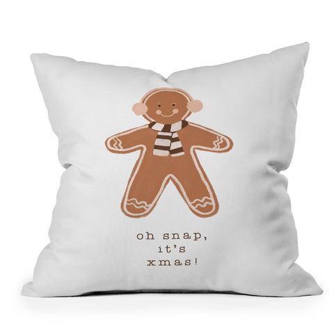 Orara Studio Oh Snap It Is Xmas Outdoor Throw Pillow