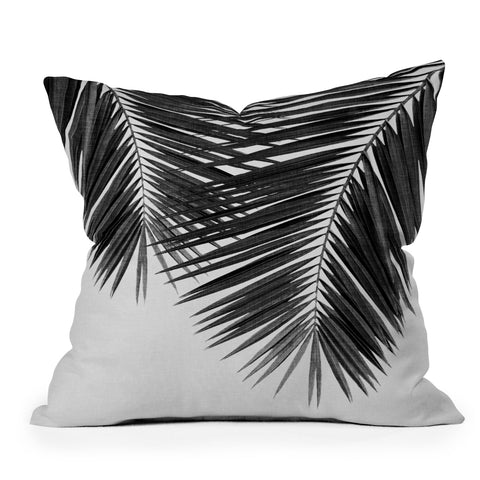 Orara Studio Palm Leaf Black and White II Outdoor Throw Pillow