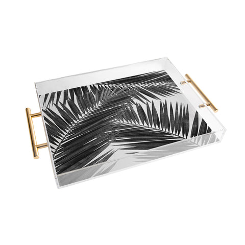 Orara Studio Palm Leaf Black and White III Acrylic Tray