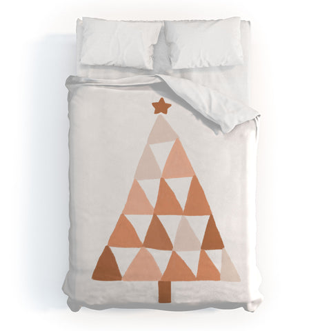 Orara Studio Pastel Christmas Tree Duvet Cover