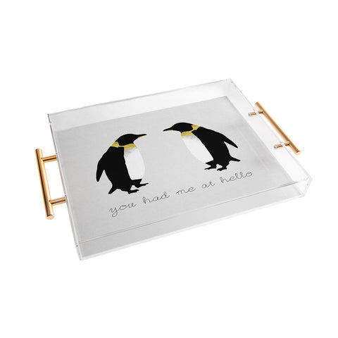 Orara Studio Penguin Quote Acrylic Tray