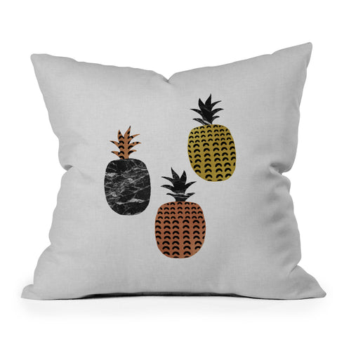 Orara Studio Scandi Pineapples Outdoor Throw Pillow