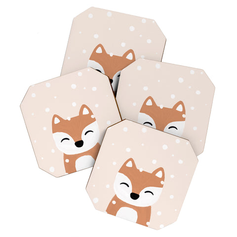 Orara Studio Snow And Fox Coaster Set