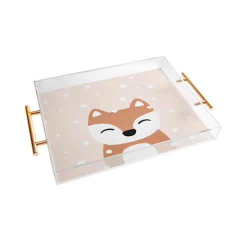 Orara Studio Snow And Fox Acrylic Tray