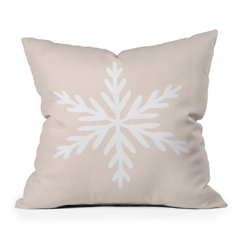 Orara Studio Snowflake Painting Outdoor Throw Pillow