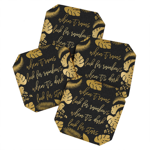 Orara Studio When It Rains Inspiring Quote Coaster Set