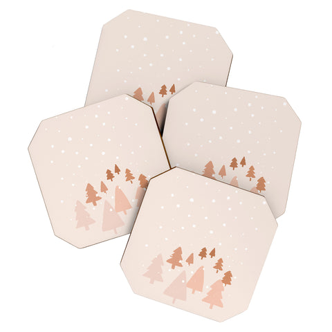 Orara Studio Winter Forest Landscape Coaster Set
