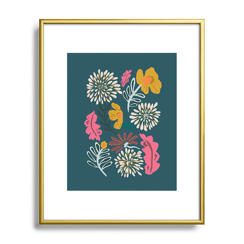 Oris Eddu Floral Flare Metal Framed Art Print