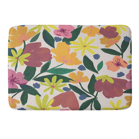 Oris Eddu Floral Magic I Memory Foam Bath Mat