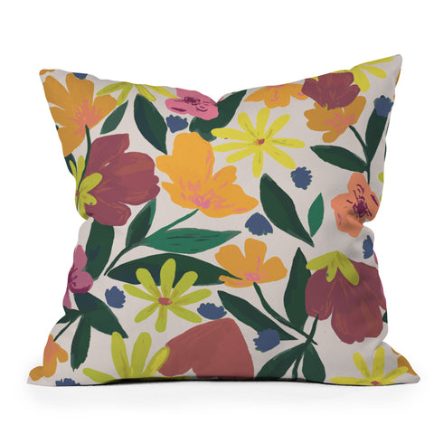 Oris Eddu Floral Magic I Throw Pillow