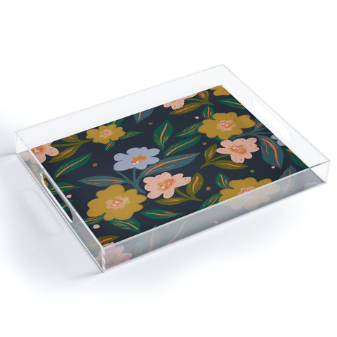 Oris Eddu Floral Pattern II Acrylic Tray