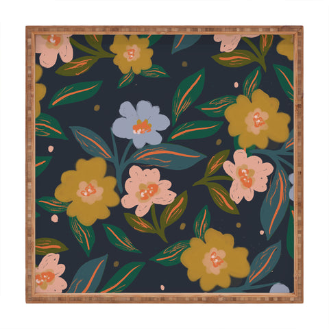 Oris Eddu Floral Pattern II Square Tray