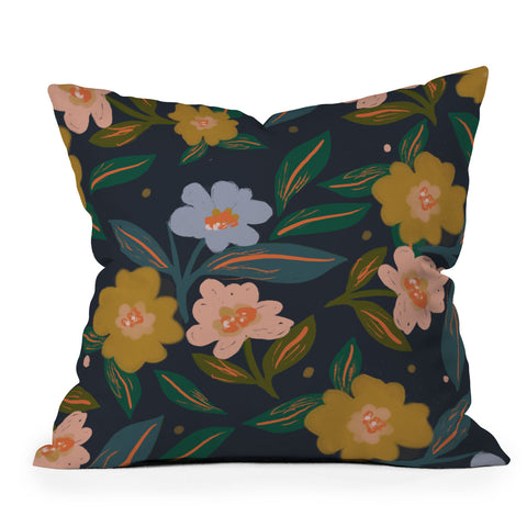 Oris Eddu Floral Pattern II Outdoor Throw Pillow