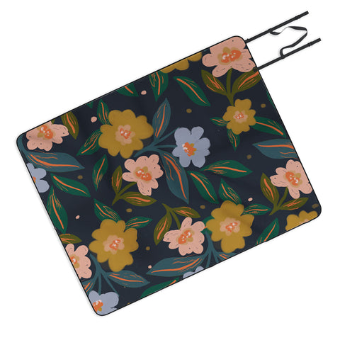 Oris Eddu Floral Pattern II Picnic Blanket