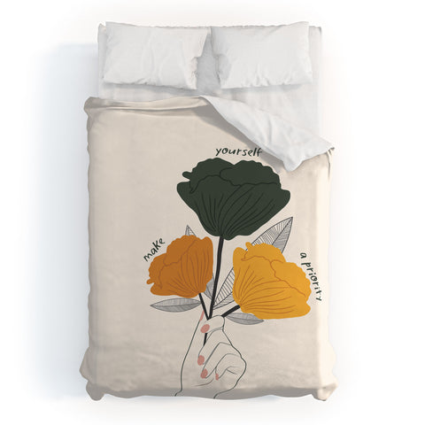 Oris Eddu Make Yourself a Priority Duvet Cover