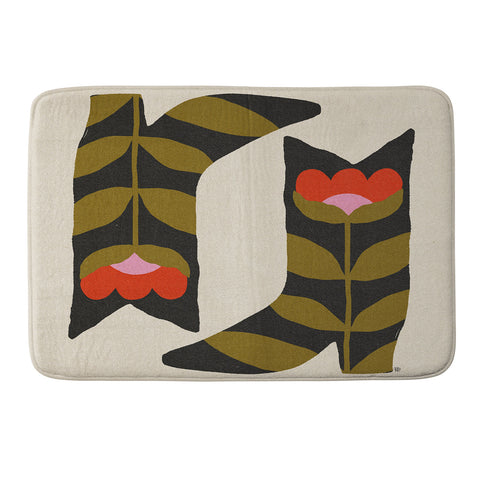 Parrott Paints Bloom Boots Memory Foam Bath Mat