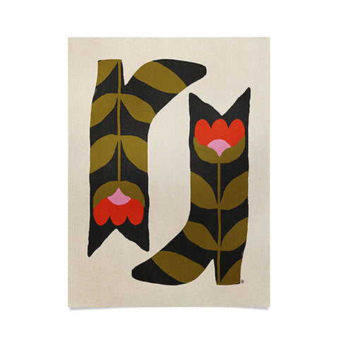 Parrott Paints Bloom Boots Poster