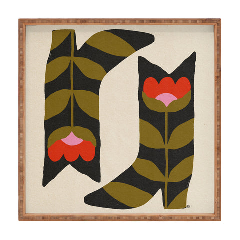 Parrott Paints Bloom Boots Square Tray