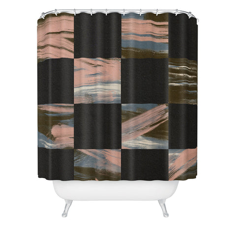 Parrott Paints Dark Shower Curtain