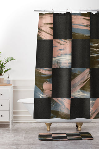 Parrott Paints Dark Shower Curtain And Mat