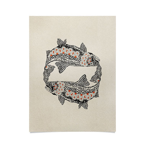 Parrott Paints Fish I Poster