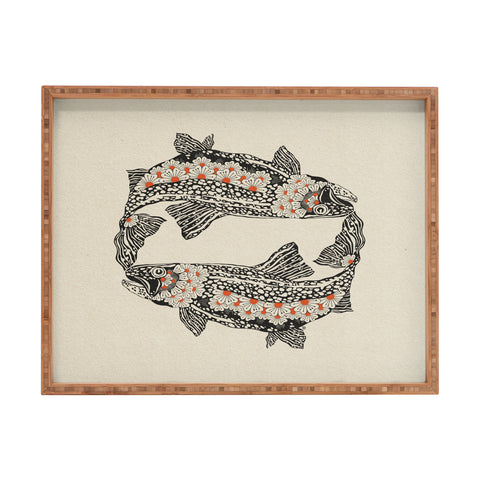 Parrott Paints Fish I Rectangular Tray