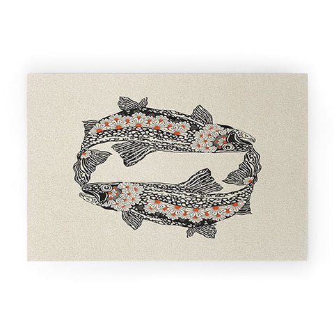 Parrott Paints Fish I Welcome Mat