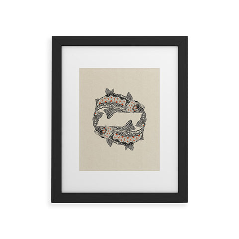 Parrott Paints Fish I Framed Art Print