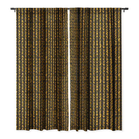 Patricia Brown Tiger Stripe Blackout Window Curtain