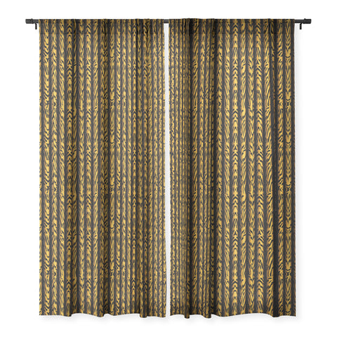 Patricia Brown Tiger Stripe Sheer Window Curtain
