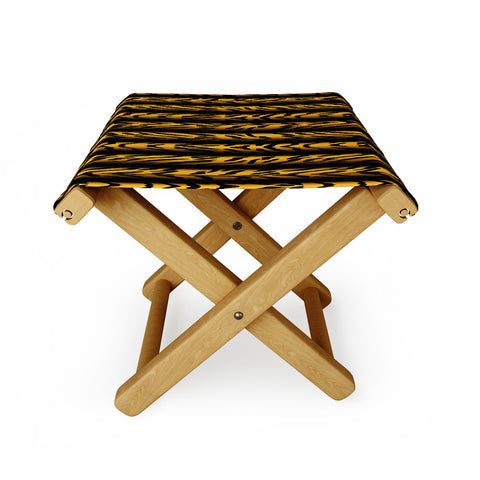 Patricia Brown Tiger Stripe Folding Stool