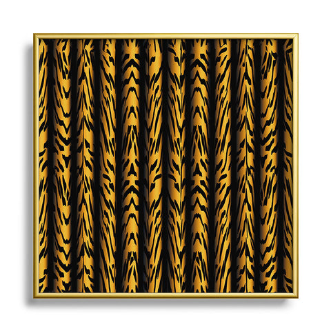 Patricia Brown Tiger Stripe Square Metal Framed Art Print