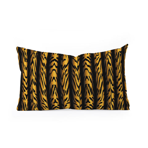 Patricia Brown Tiger Stripe Oblong Throw Pillow