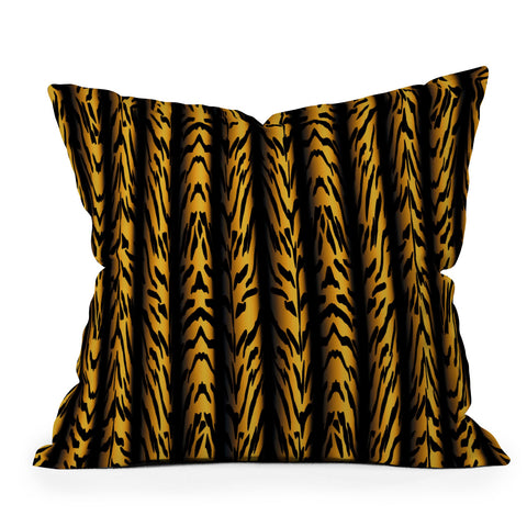 Patricia Brown Tiger Stripe Throw Pillow