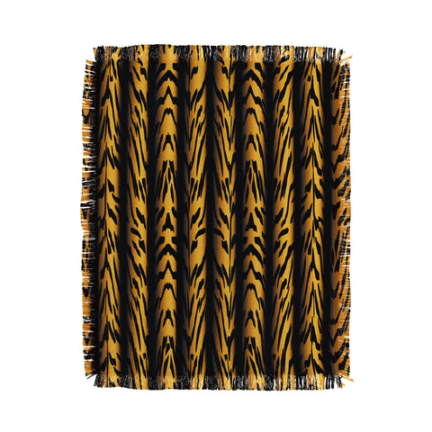 Patricia Brown Tiger Stripe Throw Blanket