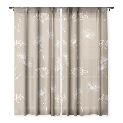 Patricia Dandilion Grass Tuft Neutral Sheer Non Repeat