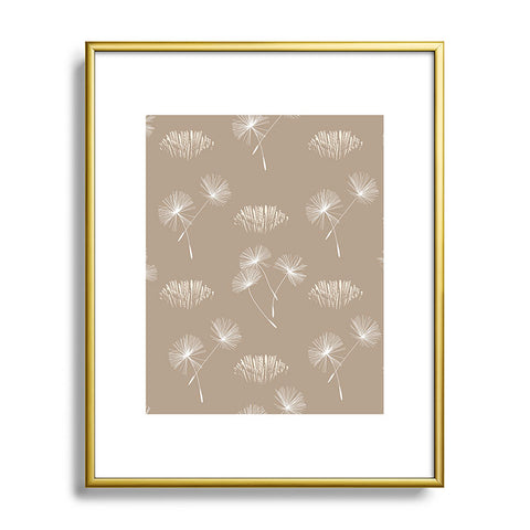 Patricia Dandilion Grass Tuft Neutral Metal Framed Art Print