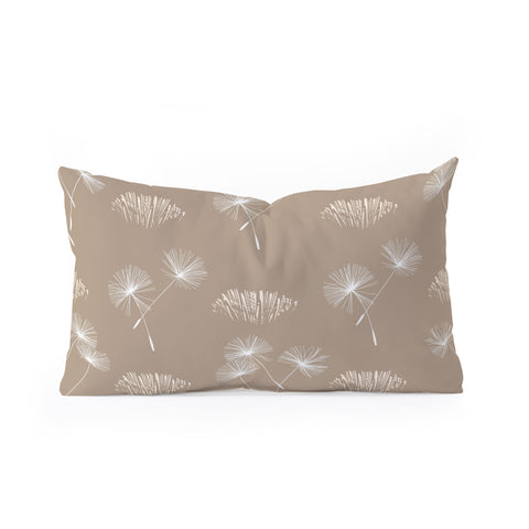 Patricia Dandilion Grass Tuft Neutral Oblong Throw Pillow
