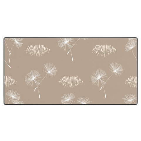 Patricia Dandilion Grass Tuft Neutral Desk Mat