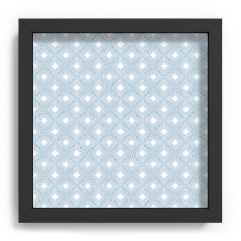 Patricia Diamond Velvet Mesh Blue Recessed Framing Square