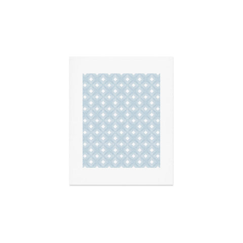 Patricia Diamond Velvet Mesh Blue Art Print